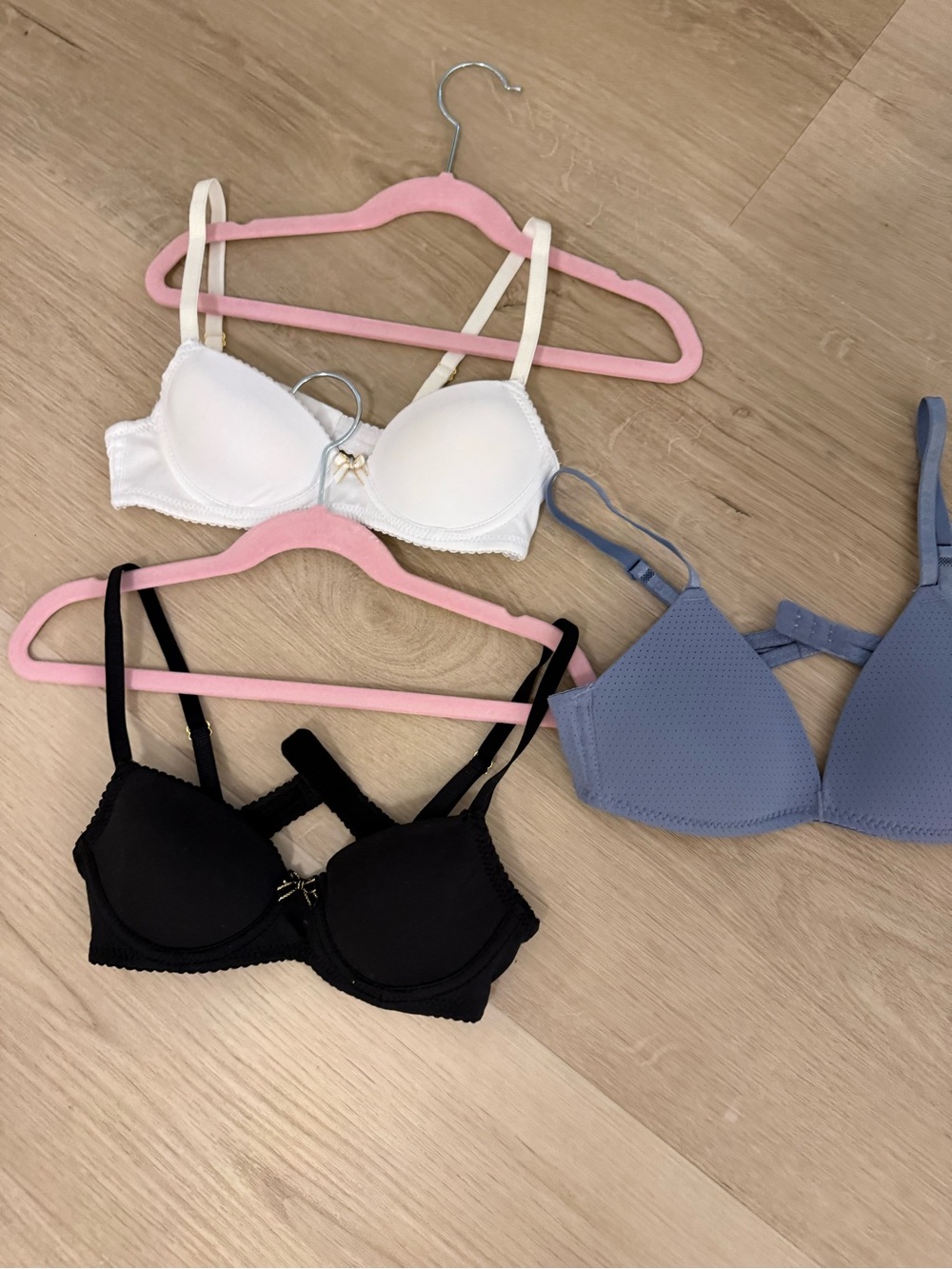 Everyday Comfort Bra Trio — White, Black & Blue